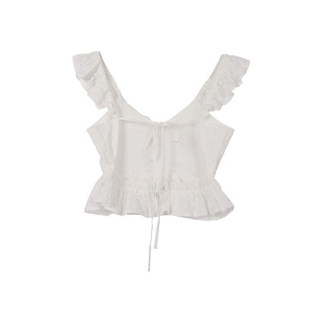 Lilou Ruffled Top With Flare