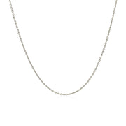 Bids.com 14k White Gold Oval Cable Link Chain 0.97mm Necklaces