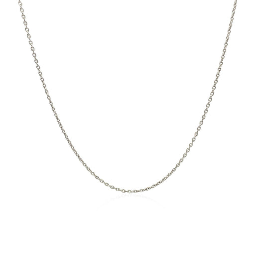Bids.com 14k White Gold Oval Cable Link Chain 0.97mm Necklaces