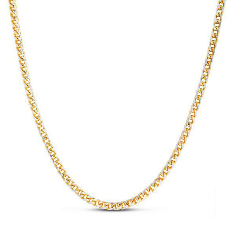 Bids.com 14k Yellow Gold Round Pave Franco Chain (4.00 mm) Necklaces