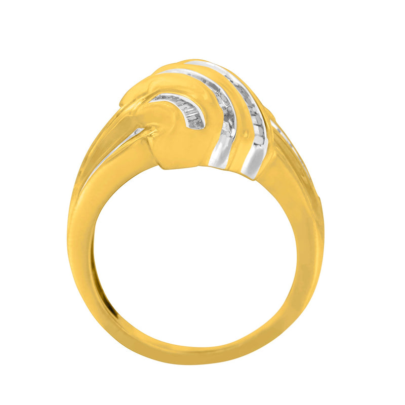 Bids.com 10K Yellow Gold Diamond Bypass Ring (1.0 cttw, H-I Color, I2-I3 Clarity) Rings