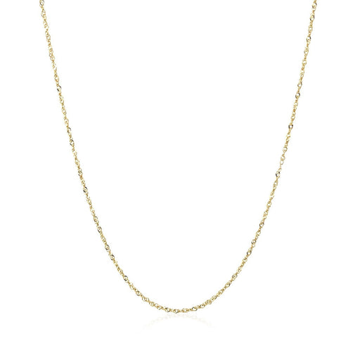 Bids.com 14k Yellow Gold Singapore Chain 0.8mm Necklaces