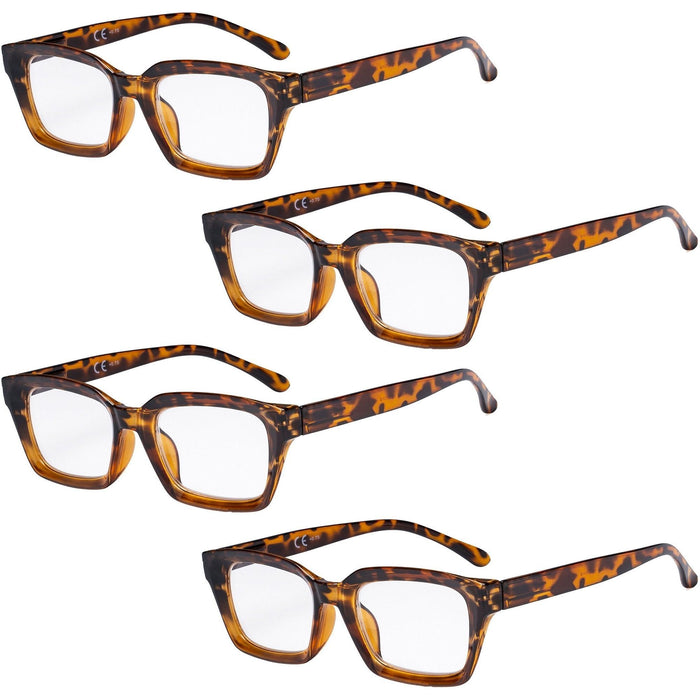 Eyekeeper - 4 Pack Ladies Thicker Frame Stylish Reading Glasses R9106-A