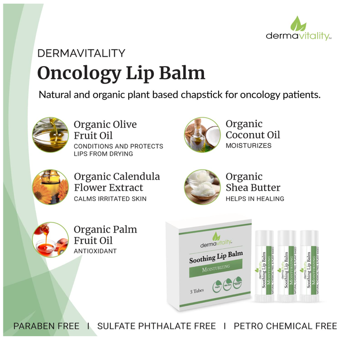 Dermavitality Organic Soothing Lip Balm for Oncology Patients