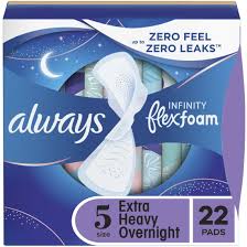 Always Infinity Size 5 Extra Heavy Overnight Pads