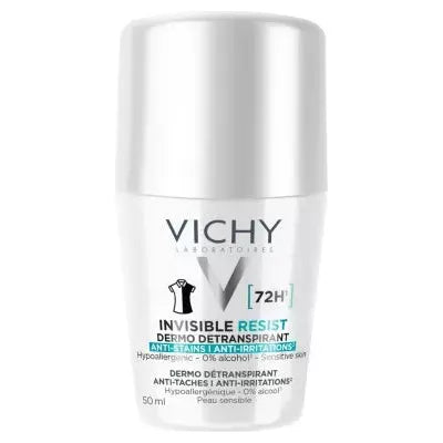 Vichy Vichy 72HR Invisible Resist Anti-Transpirant Roll-On Deodorant 50ml Roll-On Deodorant White Smoke