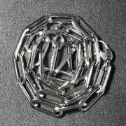 Bids.com 14K White Gold Wide Paperclip Chain (6.1mm) Necklaces