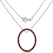 Bids.com 3.52 Carat Genuine Garnet .925 Sterling Silver Pendant Pendants