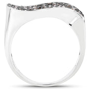 Bids.com 0.21 Carat Genuine Champagne Diamond .925 Sterling Silver Ring Rings