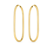 Bids.com 14k Yellow Gold Endless Large Paperclip Hoop Earrings Earrings