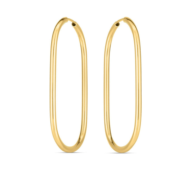Bids.com 14k Yellow Gold Endless Large Paperclip Hoop Earrings Earrings