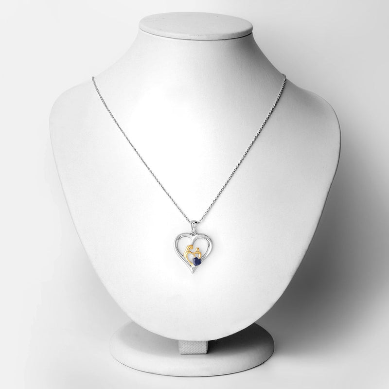 Bids.com 0.50 Carat Genuine Blue Sapphire .925 Sterling Silver Pendant Pendants