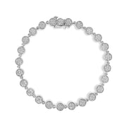 Bids.com .925 Sterling Silver 2.0 Cttw Round Diamond Link Bracelet (G-H Color, I1-I2 Clarity) - 7.25" Bracelets