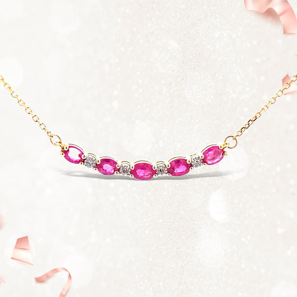 Bids.com .73ct Ruby Diamond Fashion Pendants 10KT Yellow Gold Pendants