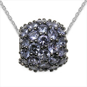 Bids.com 3.08 Carat Genuine Tanzanite .925 Sterling Silver Pendant Pendants