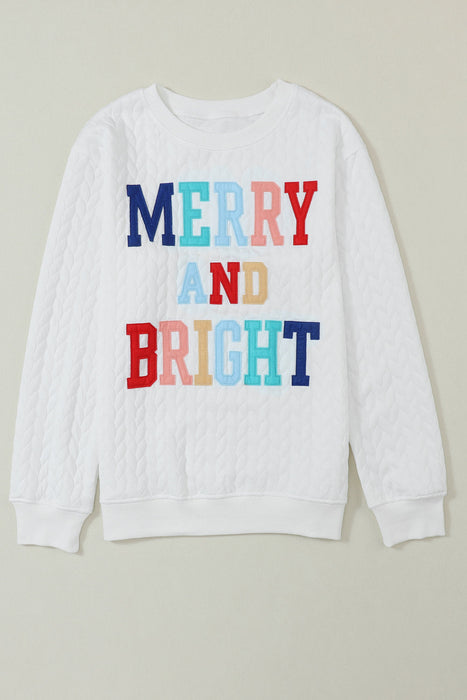 Merry And Bright Knit Pullover Sweatshirt