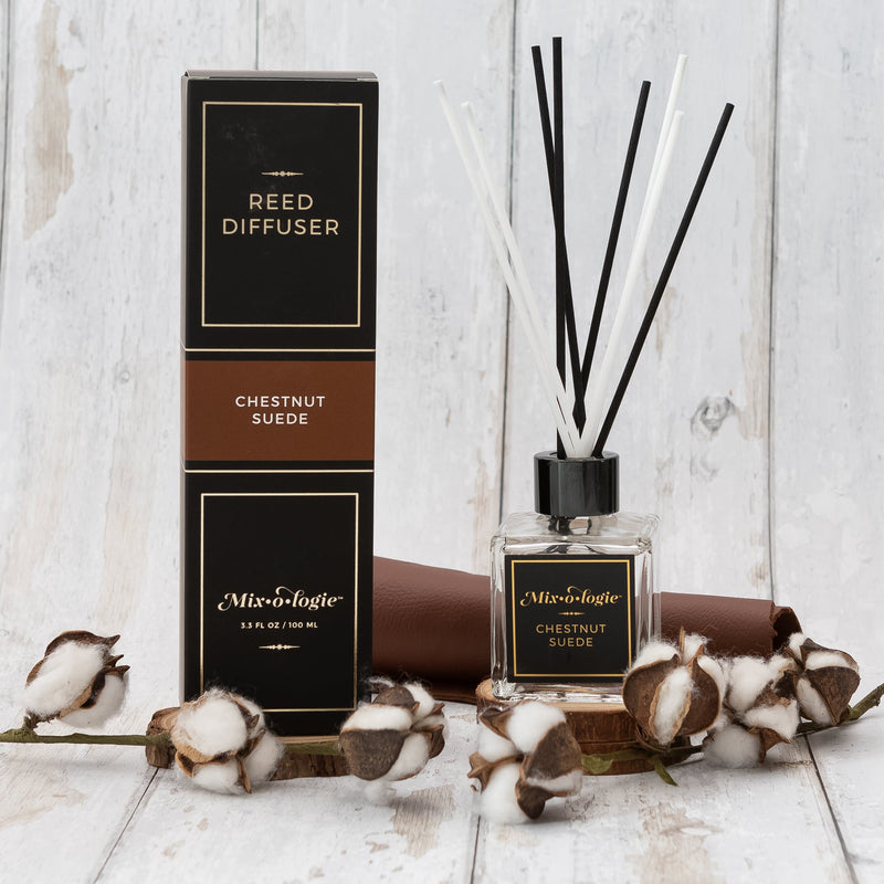 MIXOLOGIE Chestnut Suede | Reed Diffuser Reed Diffuser