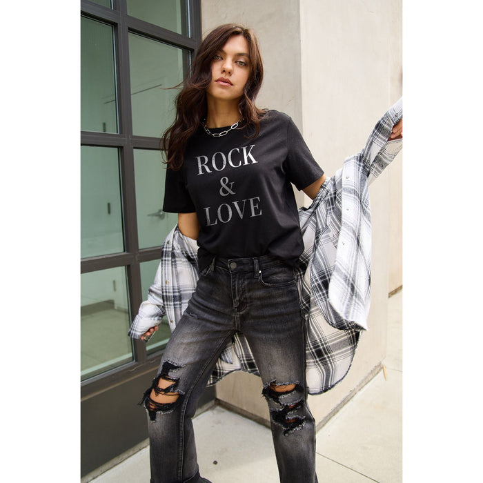 Simply Love ROCK ＆ LOVE Short Sleeve T-Shirt