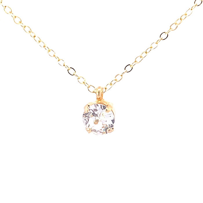 Diamond Crystal Solitaire Necklace