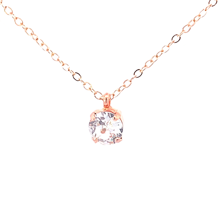 Diamond Crystal Solitaire Necklace