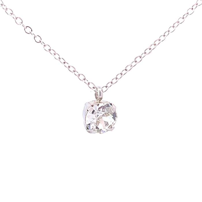 Diamond Crystal Solitaire Necklace