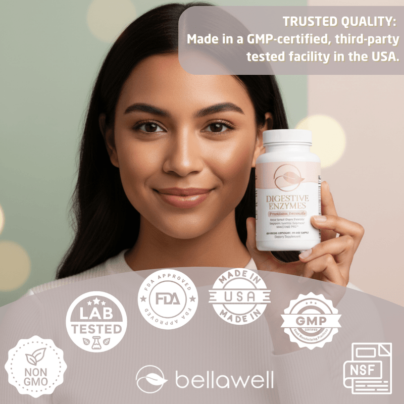 Bellawell Health Digestive Enzymes: A Thoughtful Choice for Women's Wellness by Bellawell Capsules Dark Gray