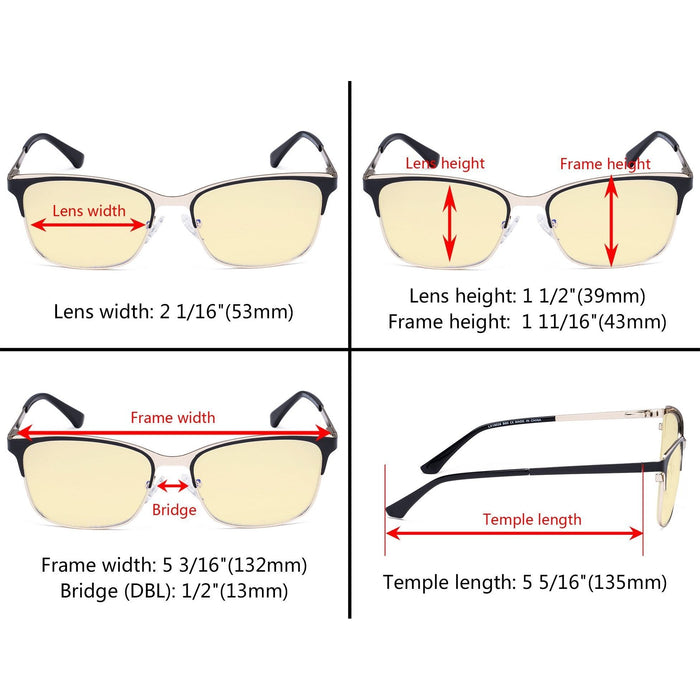 Eyekeeper.Com - Rectangle Blue Light Blocking Eyeglasses Lx19039-Bb60