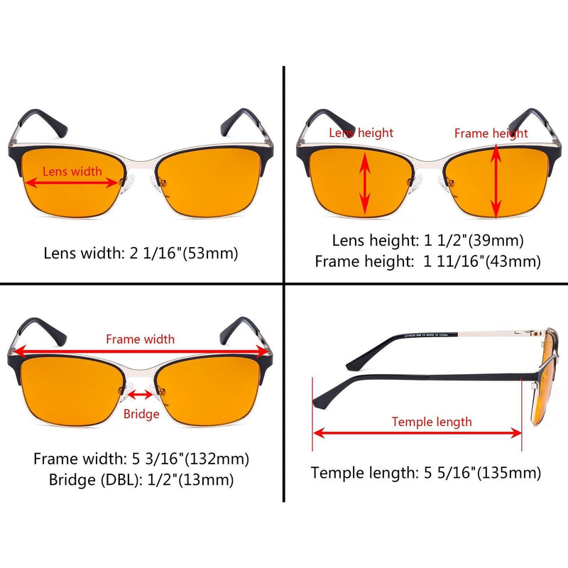 eyekeeper.com Rectangle Blue Light Blocking Eyeglasses LX19039-BB98 Eyeglasses