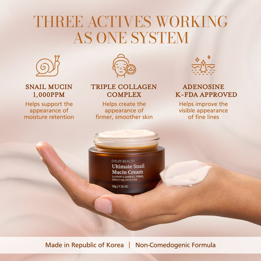 DISURI BEAUTY DISURI Beauty Ultimate Snail Mucin Cream Face Moisturizer