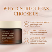 DISURI BEAUTY DISURI Beauty Ultimate Snail Mucin Cream Face Moisturizer