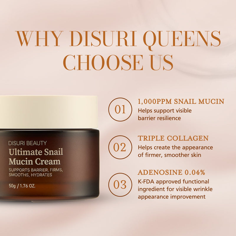 DISURI BEAUTY DISURI Beauty Ultimate Snail Mucin Cream Face Moisturizer