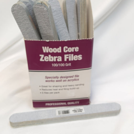 VIP Extensions Dl professional wood core zebra files 5 pcs Nail Care