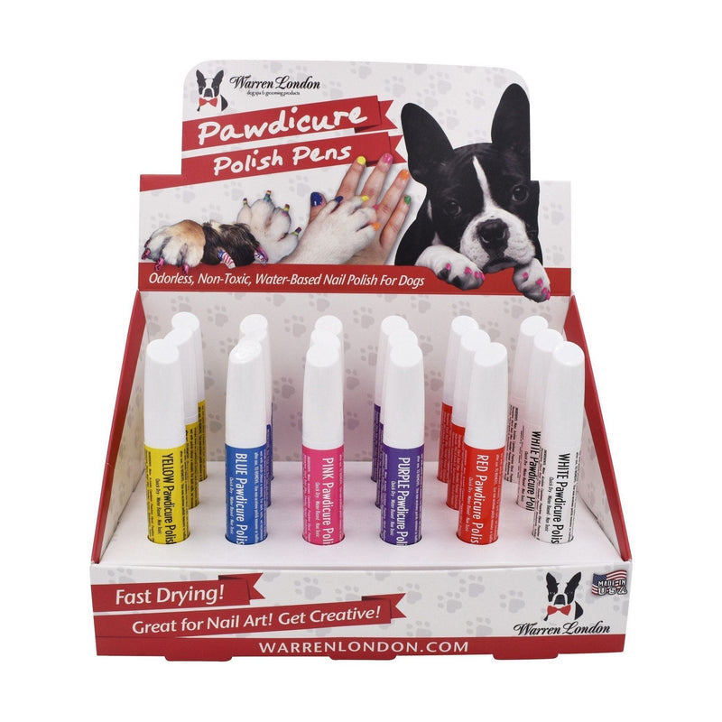 Warren London Cardboard Dog Nail Polish Pen Display Plus 18 Polish Pens Dog Nail Polish
