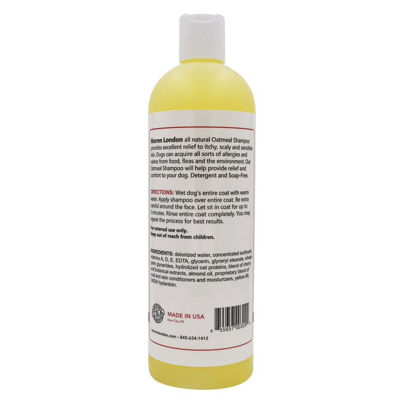 Warren London Oatmeal Shampoo - For Dogs With Itchy Skin and Coats - Cherry Scented Dog Shampoo