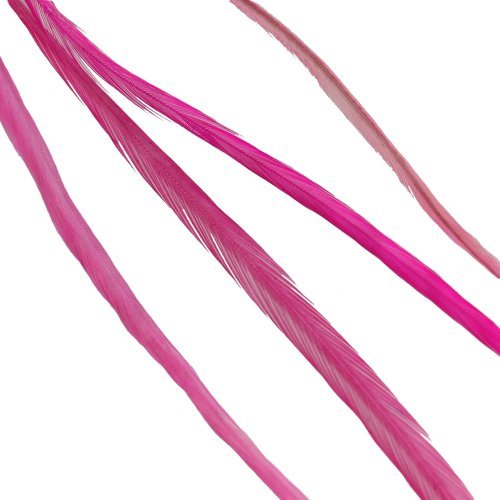 VIP Extensions Donna Bella Solid Pink Feather Hair Extensions Hair Extension Accessories
