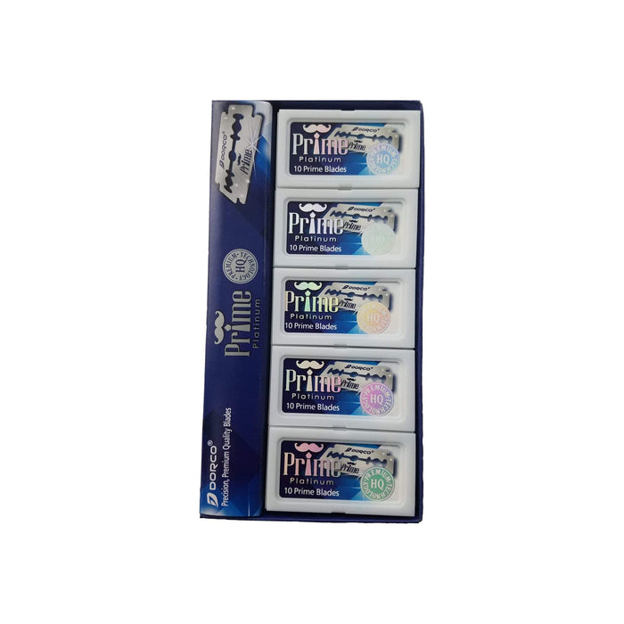 Dorco Prime Platinum Double Edge Razor Blades - 10x10 Pack