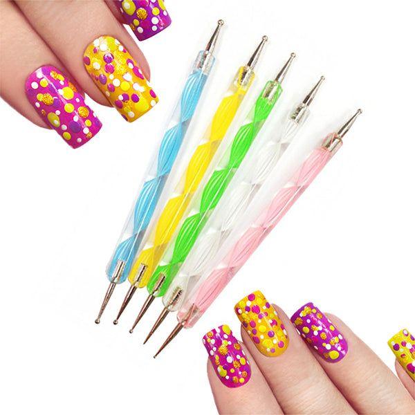 minimanimoo Basic Dotting Tools 5 pc Nail Brushes/tools