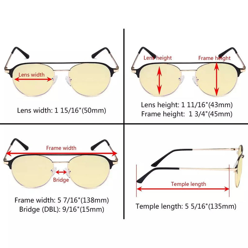 eyekeeper.com Double Bridge Blue Light Blocking Eyeglasses LX19027-BB60 Eyeglasses