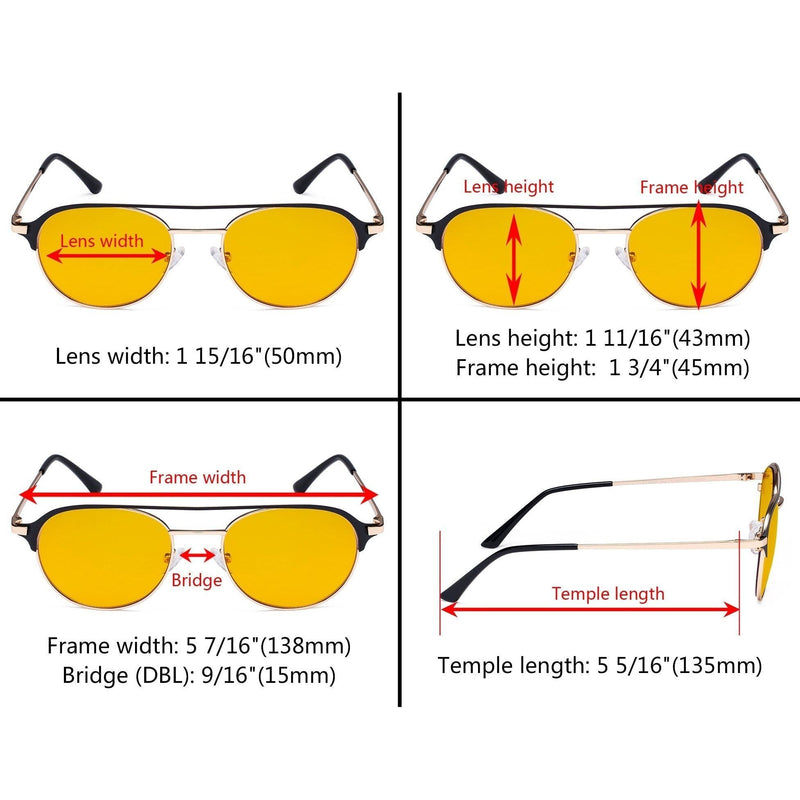 eyekeeper.com Double Bridge Blue Light Blocking Eyeglasses LX19027-BB90 Eyeglasses