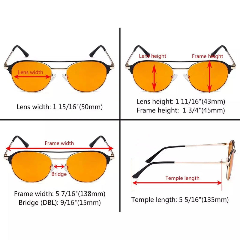 eyekeeper.com Double Bridge Blue Light Blocking Eyeglasses LX19027-BB98 Eyeglasses