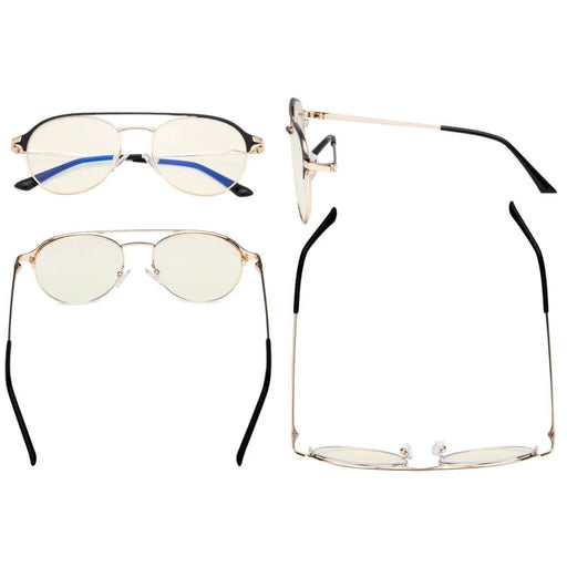 eyekeeper.com Double Bridge Blue Light Filter Eyeglasses LX19027-BB40 Eyeglasses