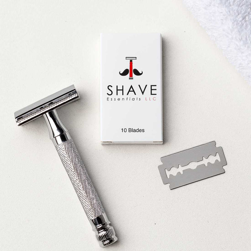 Shave Essentials Double-Sided Safety Razor Blades - 20 Pack Razors & Razor Blades