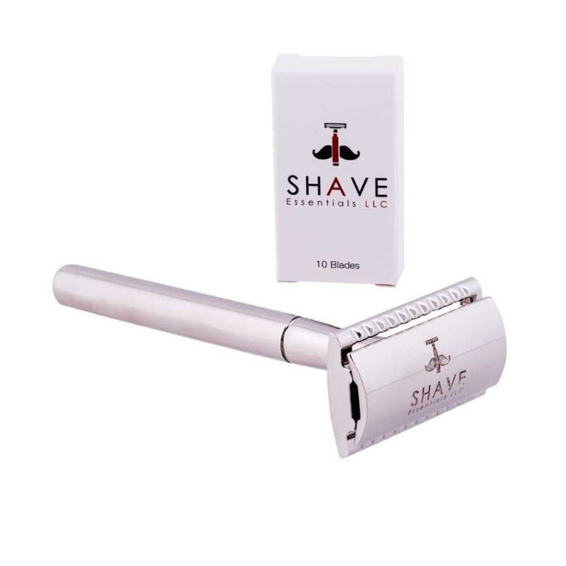 Shave Essentials Double-Sided Safety Razor Razors & Razor Blades