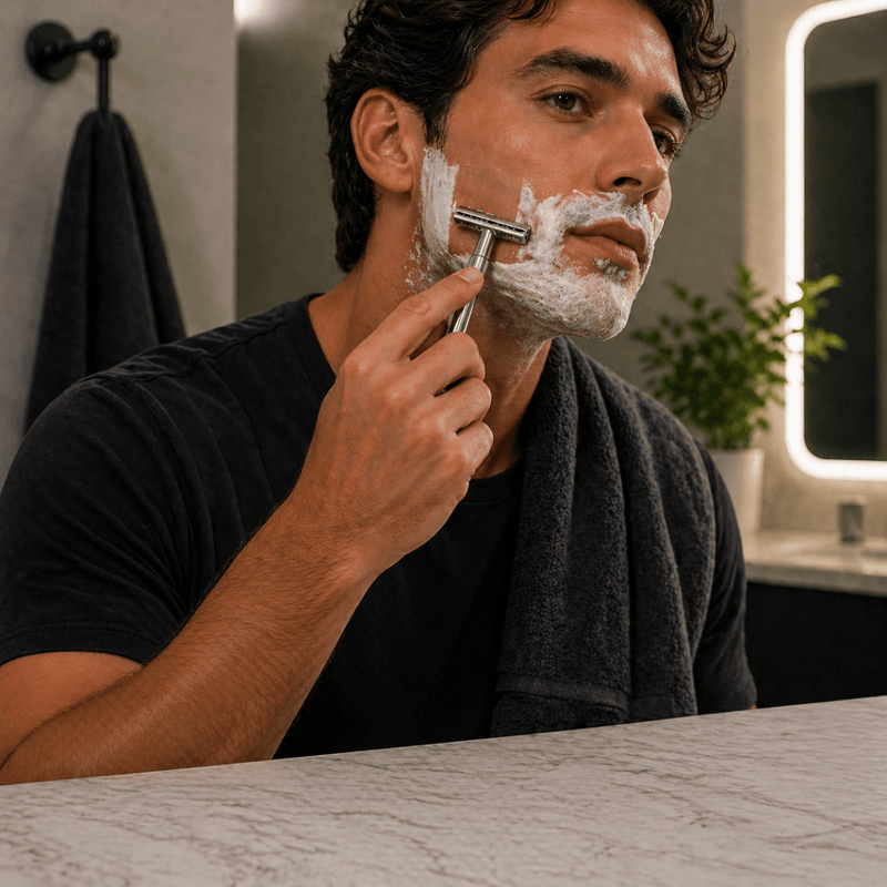 Shave Essentials Double-Sided Safety Razor Razors & Razor Blades
