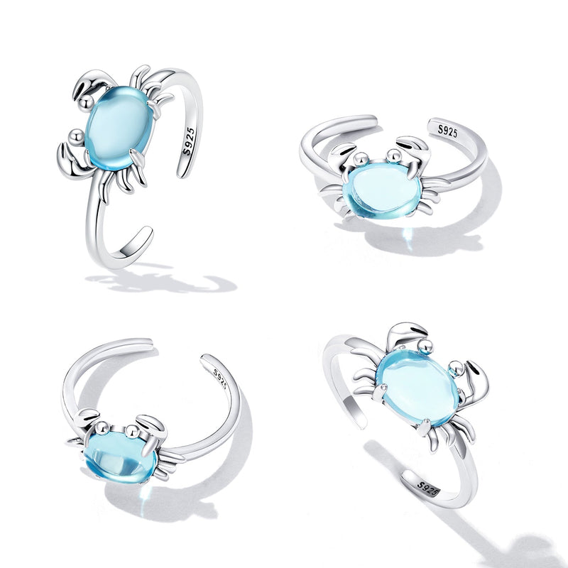 Bids.com 925 Sterling Silver Ring with Transparent Glass, 0.15cm Width, Crafted for Unisex Rings