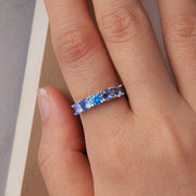 Bids.com 925 Sterling Silver Ring with White Gold Plating for Women, Size 6.0 Rings