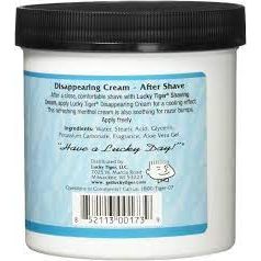 Lucky Tiger Barber Shop Disappearing Menthol Cream 12 Oz