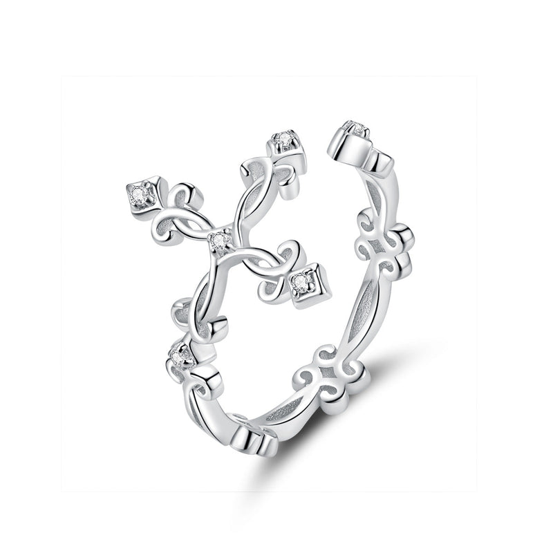 Bids.com S925 Sterling Silver 0.4cm Width Pavé Setting CZ Ring Rings