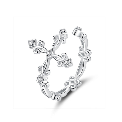 Bids.com S925 Sterling Silver 0.4cm Width Pavé Setting CZ Ring Rings