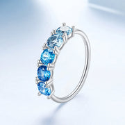 Bids.com 925 Sterling Silver Ring with White Gold Plating for Women, Size 6.0 Rings